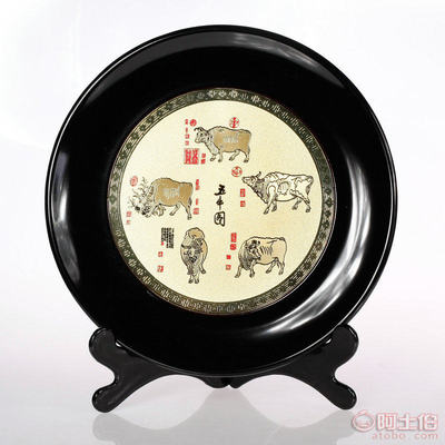【宏麗瑞格廠家直銷中國風工藝品定制辦公擺件五牛圖熊貓擺件漆盤圖案定制】 - 產(chǎn)品庫 - 北京宏麗瑞格禮品銷售中心